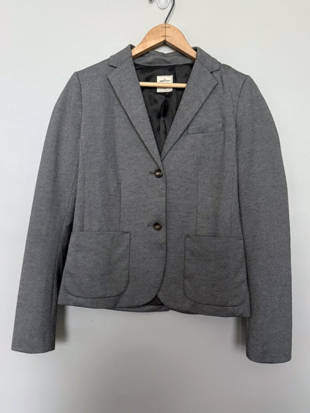 Gap The Academy Blazer Heather Gray Women's Size 4 Tailored Preppy